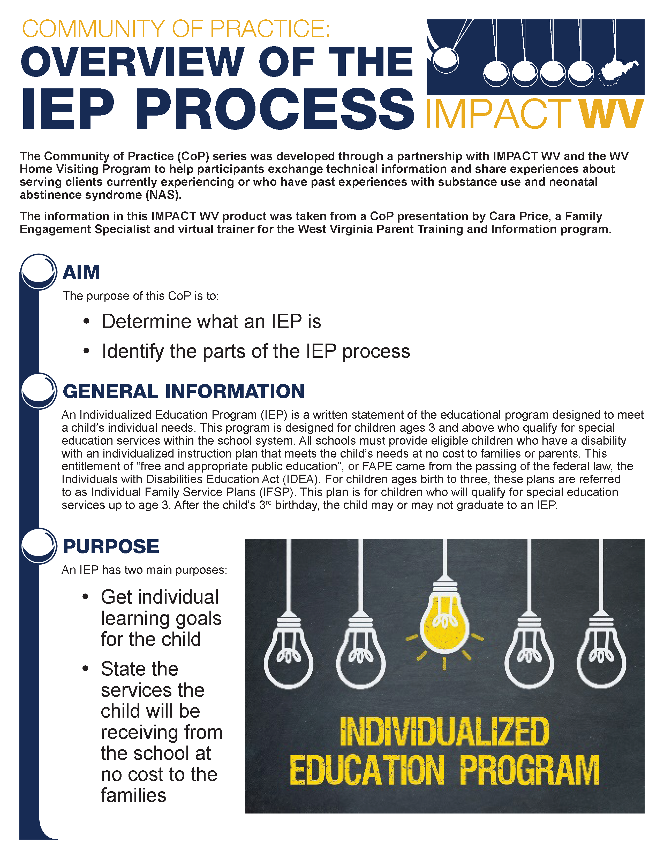 snapshot of IEP Process Flier